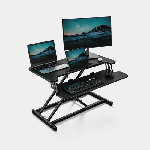 Vonhaus black standing desk - vonhaus,