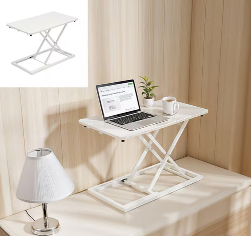 White standing desk - white, converter