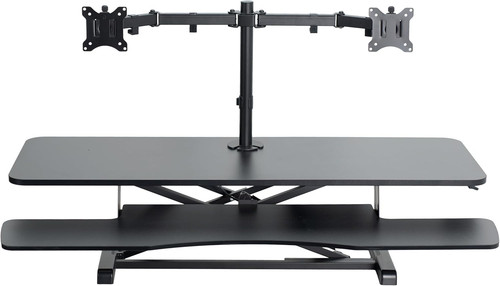Black standing desk - in,